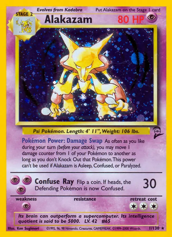 Alakazam 1 card from Base Set 2