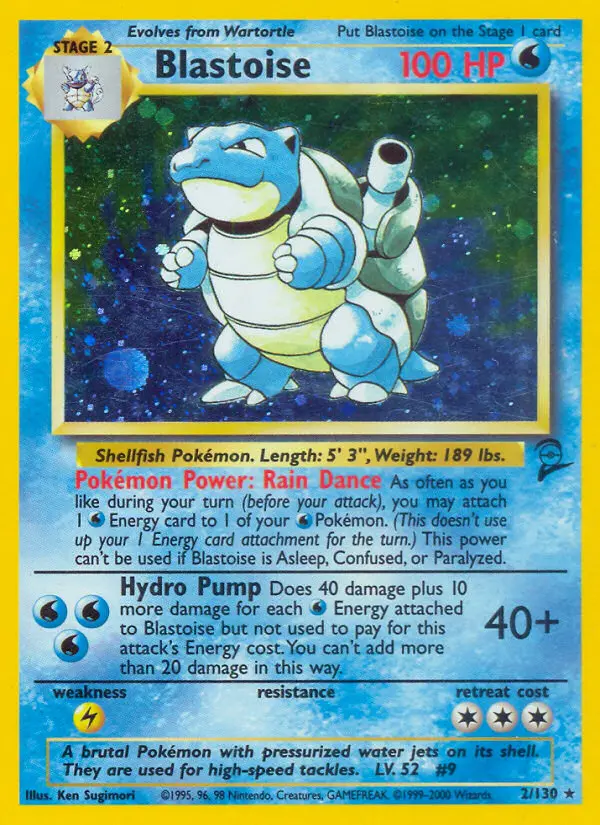 Blastoise 2 card from Base Set 2