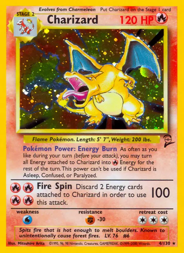Charizard 4 — the most expensive Base Set 2 card