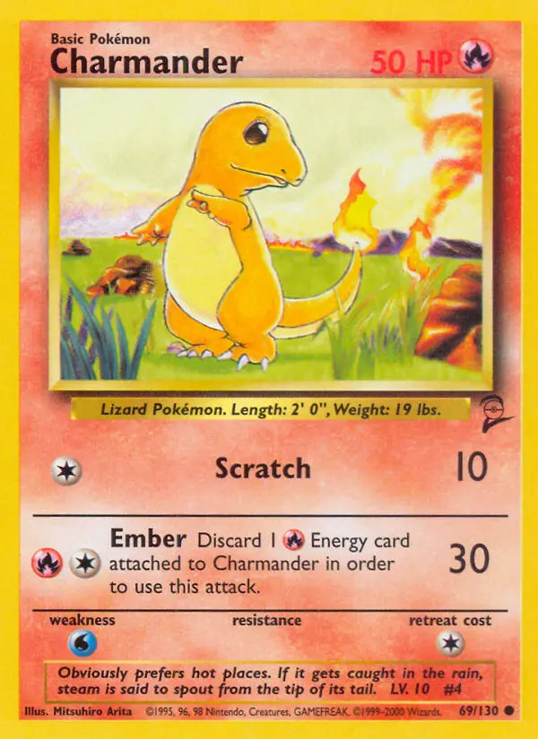Charmander 69 card from Base Set 2