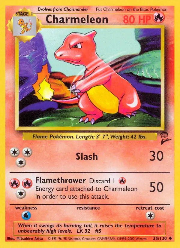 Charmeleon 35 card from Base Set 2