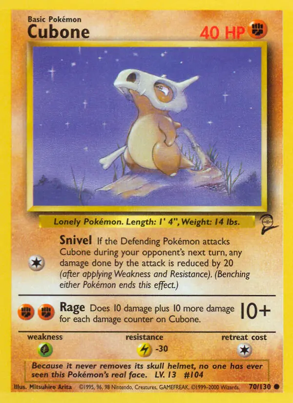 Cubone 70 — Base Set 2 70, Normal finish