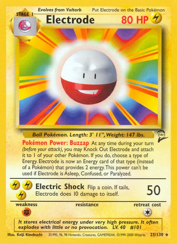 Electrode 25 card from Base Set 2