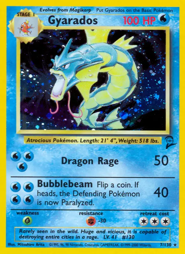 Gyarados 7 card from Base Set 2