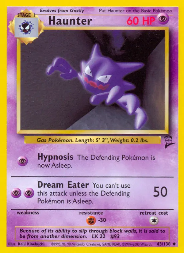 Haunter 43 card from Base Set 2