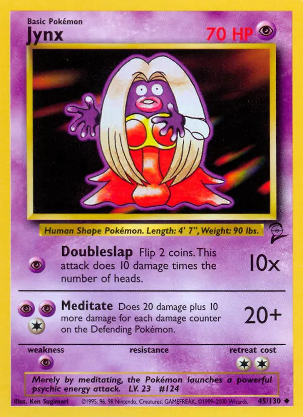 Jynx 45 card from Base Set 2
