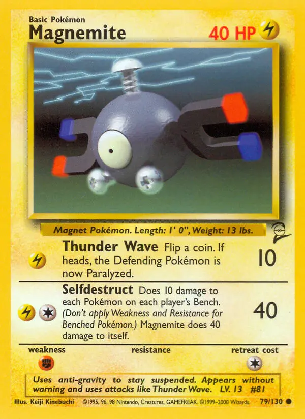 Magnemite 79 card from Base Set 2