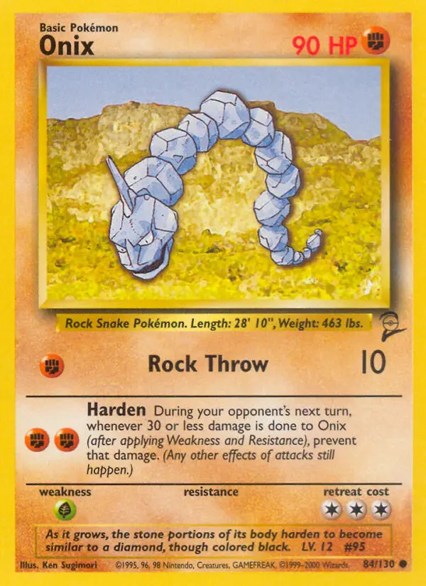 Onix 84 card from Base Set 2