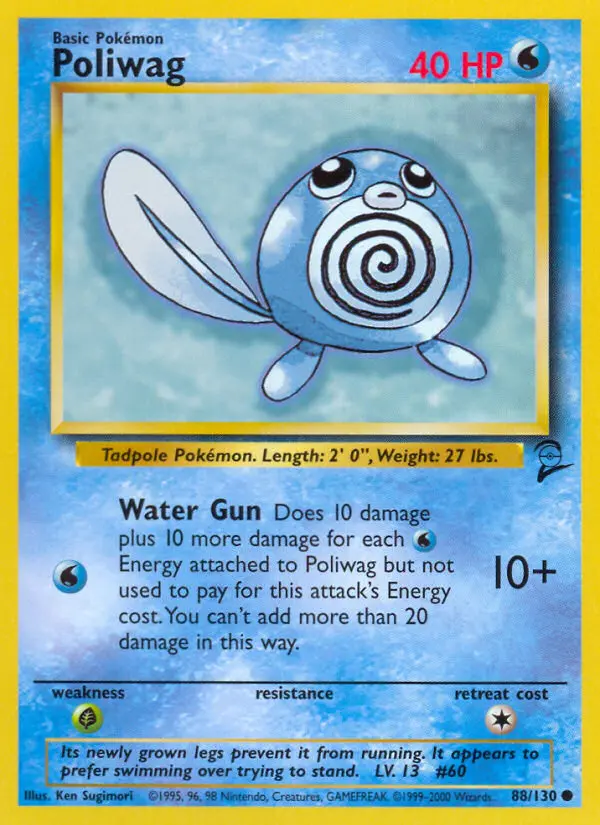Poliwag 88 card from Base Set 2