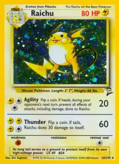 Raichu 16 — Base Set 2