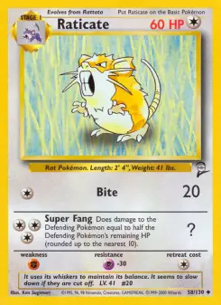 Raticate — Base Set 2 #58