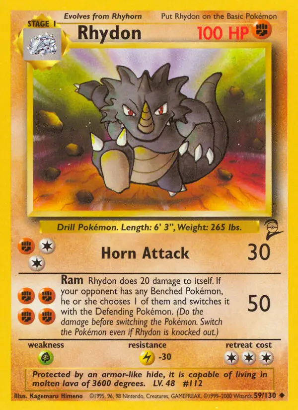 Rhydon 59 — Base Set 2 59, Normal finish