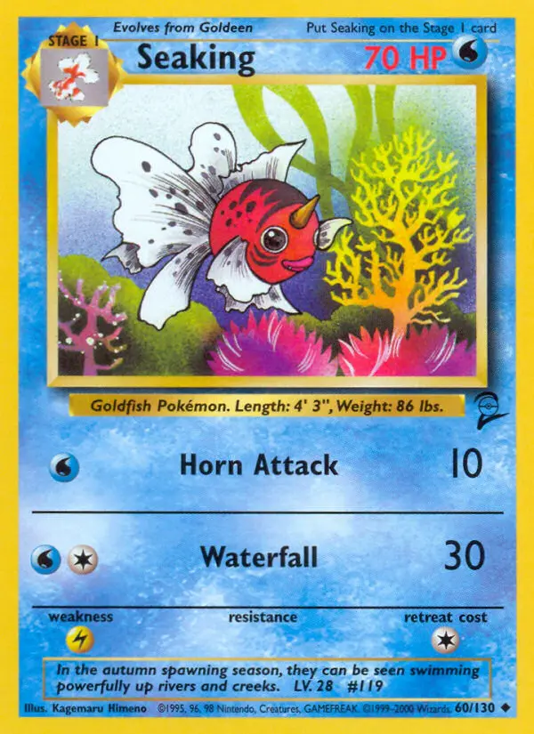 Seaking 60 card from Base Set 2