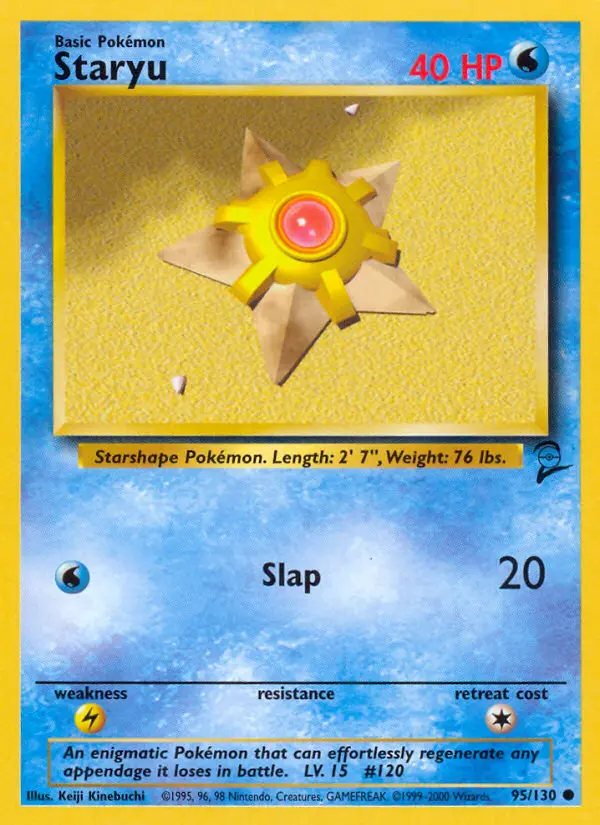 Staryu 95 card from Base Set 2