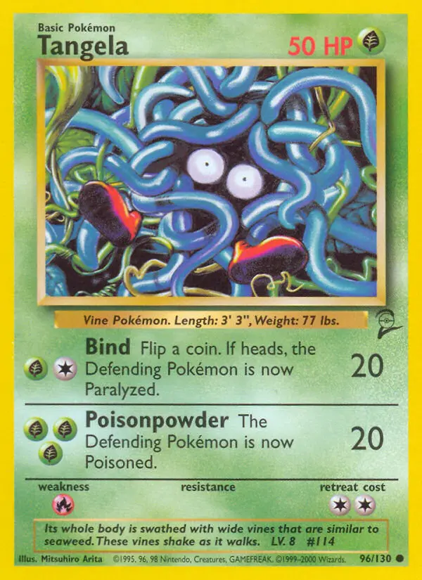 Tangela 96 card from Base Set 2