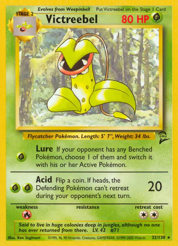 Victreebel 32 card from Base Set 2
