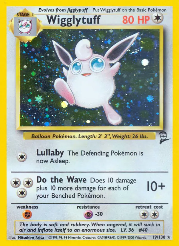 Wigglytuff 19 card from Base Set 2