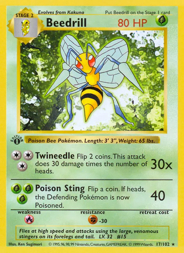 Beedrill 17 — the most expensive Beedrill card