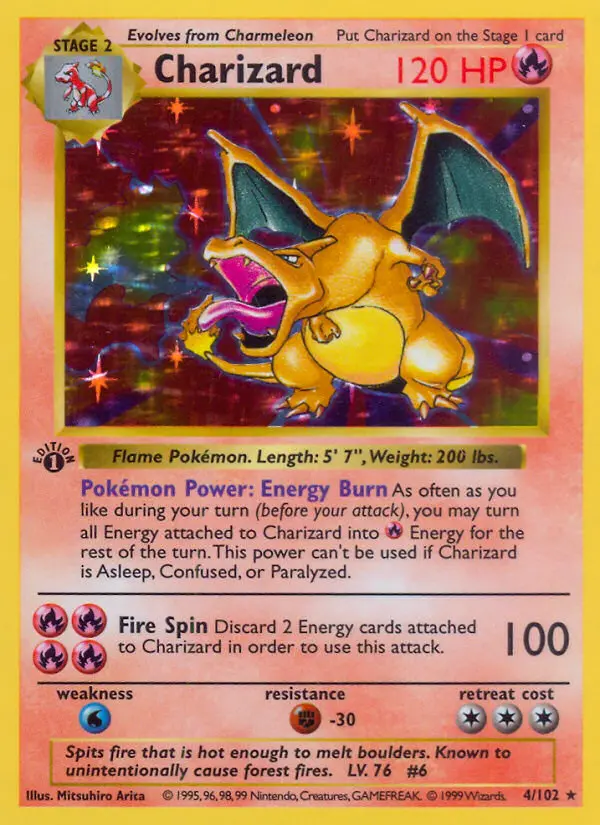Charizard 4 card from Base
