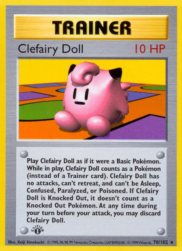 Clefairy Doll 70 — Base 70, 1st Edition finish