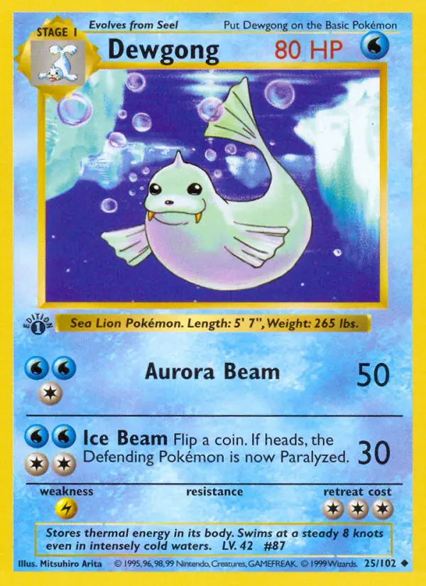 Dewgong 25 card from Base