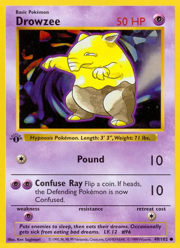 Drowzee 49 card from Base