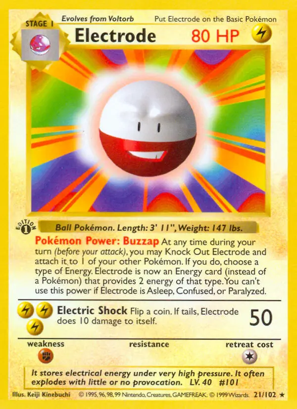 Electrode 21 card from Base