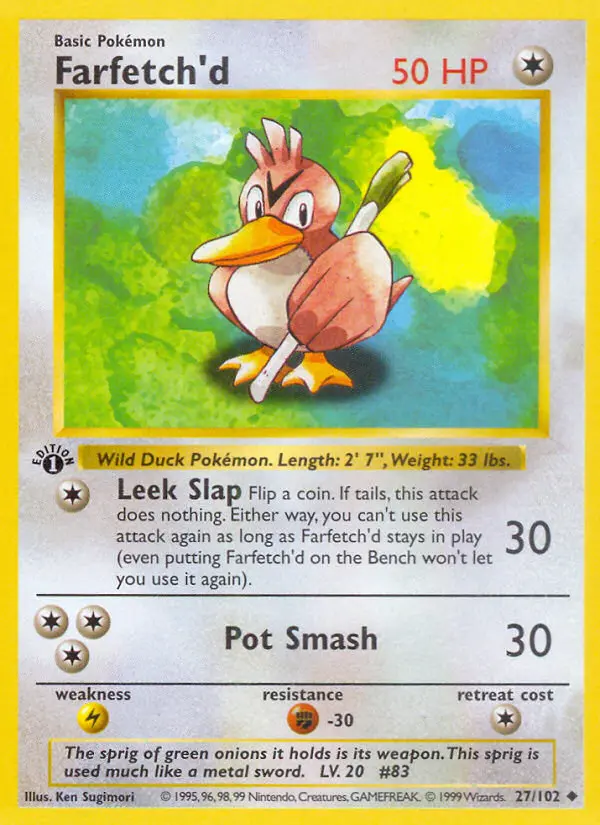 Farfetch'd 27 — Base 27, 1st Edition finish