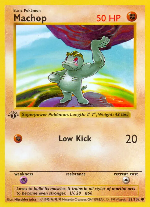 Machop 52 card from Base