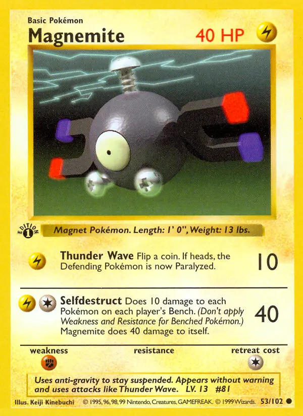 Magnemite 53 card from Base