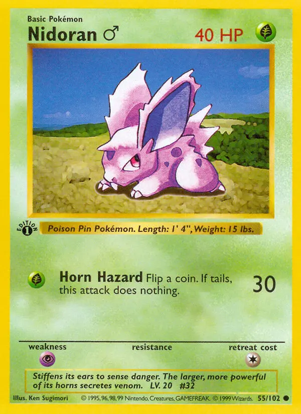 Nidoran ♂ 55 card from Base