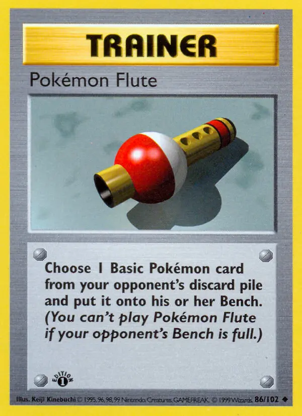 Pokémon Flute 86 — Base 86, 1st Edition finish