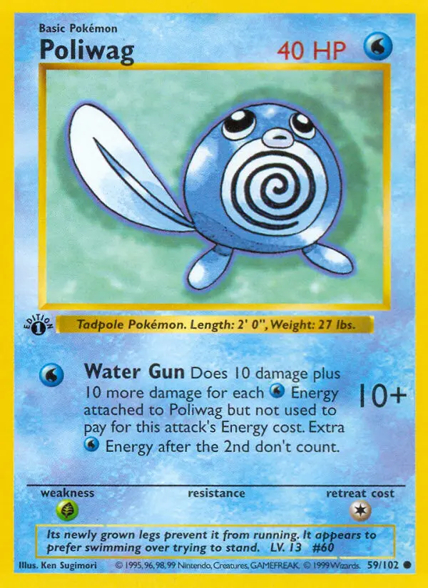 Poliwag 59 card from Base