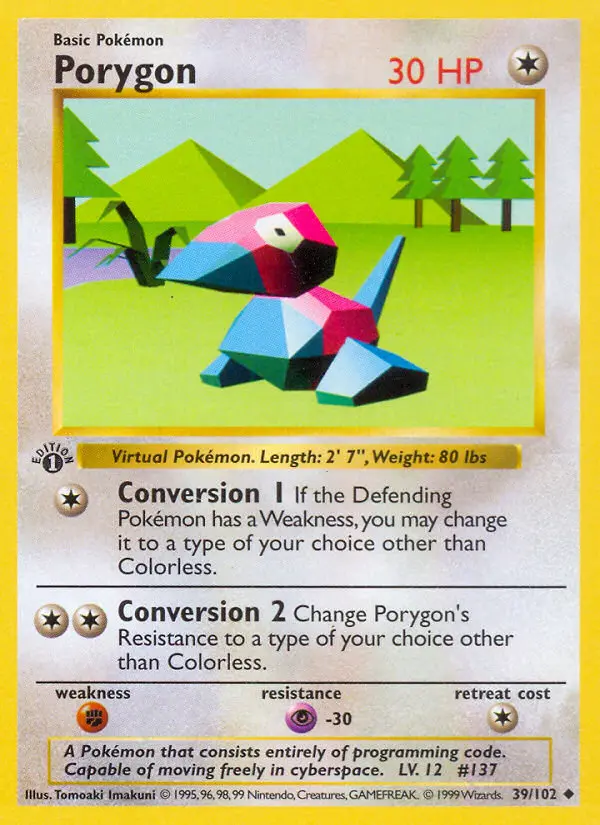 Porygon 39 card from Base