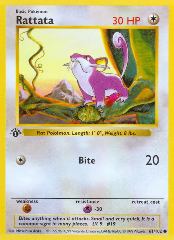 Rattata 61 card from Base