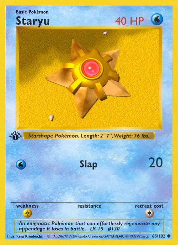 Staryu 65 card from Base