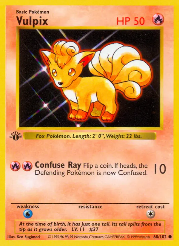 Vulpix 68 — Base 68, 1st Edition finish