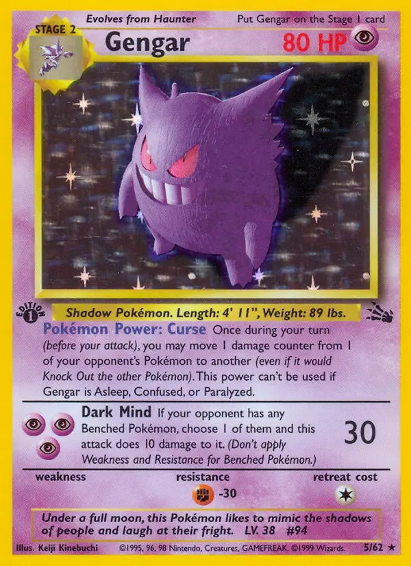 Gengar 5 — the most expensive Fossil card