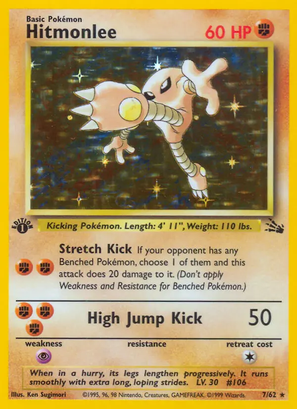 Hitmonlee 7 card from Fossil