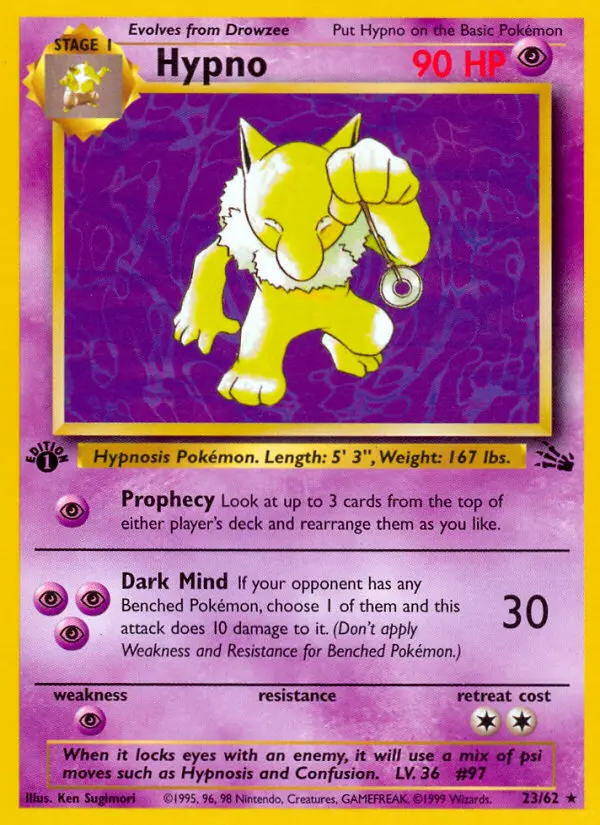Hypno 23 card from Fossil