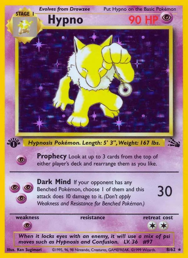 Hypno 8 card from Fossil