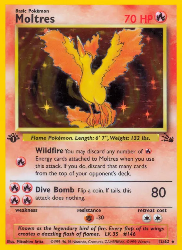 Moltres 12 card from Fossil