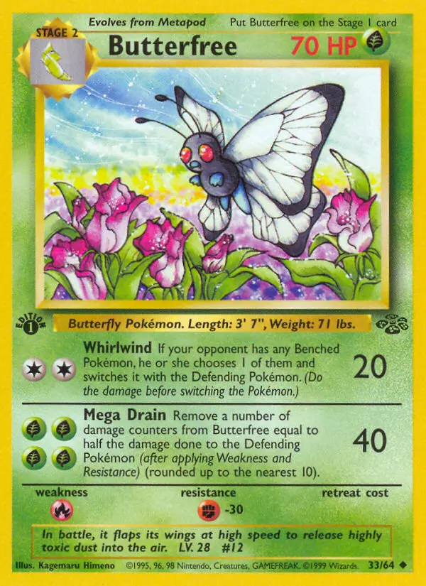 Butterfree 33 card from Jungle