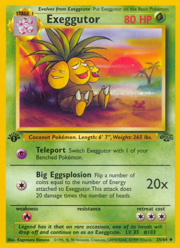 Exeggutor 35 card from Jungle
