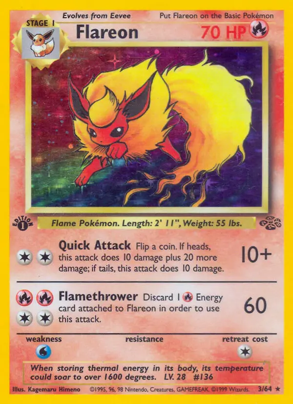 Flareon 3 — Jungle 3, 1st Edition Holofoil finish
