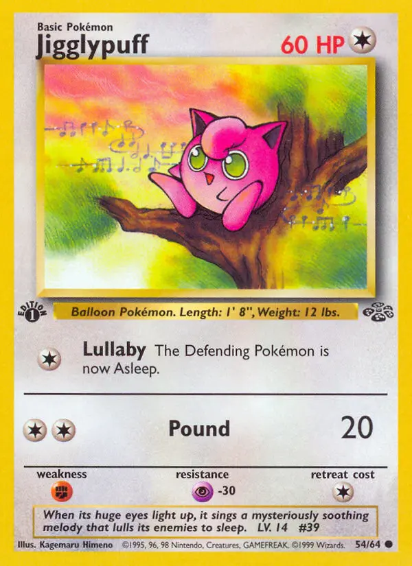 Jigglypuff 54 card from Jungle