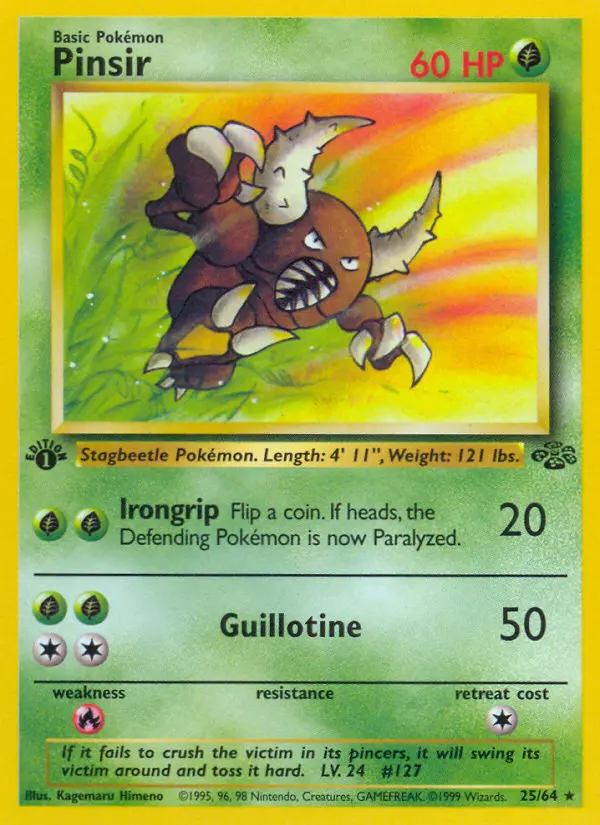 Pinsir 25 card from Jungle