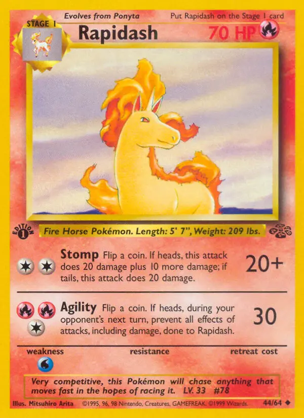 Rapidash 44 card from Jungle