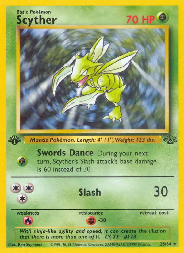 Scyther 26 card from Jungle