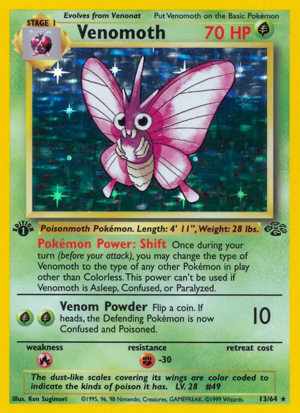 Venomoth 13 card from Jungle